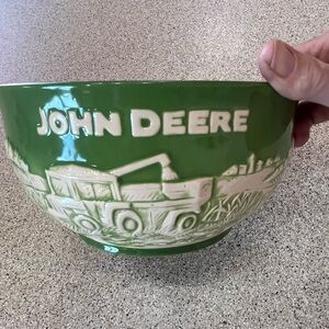John Deere Green Stoneware Bowl